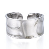 Non-Tarnish 304 Stainless Steel Wide Open Cuff Ring for Women LS-RJEW-N040-09-2