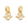 Brass Micro Pave Cubic Zirconia Pendants KK-U056-13G-1