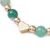 Natural Banded Agate Beaded Bracelets BJEW-JB12752-03-3