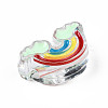Transparent Acrylic Enamel Beads OACR-N130-026-01-3