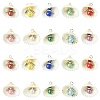 50Pcs 10 Colors Acrylic & Shell Pendants PALLOY-CJ00046-1