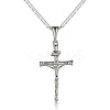Brass Religion Jesus Cross Pendant Necklaces for Women Men FS-WGB920B-01-2