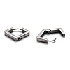 Tarnish Resistant 304 Stainless Steel Rhombus Huggie Hoop Earrings LS-STAS-H156-08P-3
