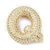 Rack Plating Brass Micro Pave Cubic Zirconia Pendants KK-Q790-01Q-G-1