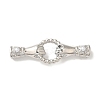 Rack Plating Brass Pave Black Cubic Zirconia Hands with Rings Links Connector Charms KK-A229-14P-1