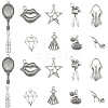 60Pcs 10 Styles Tibetan Style Alloy Pendants Sets TIBEP-SC0003-21-1