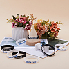 32Pcs 2 Colors Word Silicone Cord Bracelets Set Wristband BJEW-GF0001-17-4
