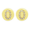 Brass Micro Pave Clear Cubic Zirconia Beads KK-T030-LA843-OX3-1