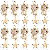 1Pc Eco-friendly Brass Micro Pave Clear Cubic Zirconia Pendants KK-SZ0002-36-1