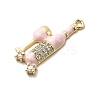 Brass Micro Pave Cubic Zirconia Pendants KK-H089-30G-02-2