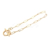 Ion Plating(IP) 304 Stainless Steel Paperclip Chain Bracelets BJEW-O186-02G-7