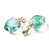 Two Tone Transparent Spray Painted Glass Pendants GLAA-N035-014-G06-3