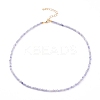 Natural Tanzanite Beaded Necklaces NJEW-JN03315-04-1