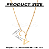 1Pc Letter & Heart Stainless Steel Lariat Necklaces for Women NJEW-LP0002-87G-V-2