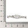 Brass Micro Pave Clear Cubic Zirconia Fold Over Clasps KK-B079-02P-3