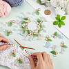 Flower Acrylic Pendant Locking Stitch Markers HJEW-SC00085-3