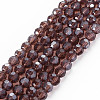 Electroplate Glass Bead Strands X-EGLA-R015-4mm-22-1