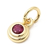Brass Cubic Zirconia Charms KK-G554-02B-07-2
