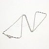 Tarnish Resistant Trendy Unisex 304 Stainless Steel Rectangle Link Chain Necklaces NJEW-M058-A-02-2