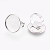 Tarnish Resistant Adjustable 304 Stainless Steel Finger Rings Components LS-STAS-I097-053P-2