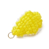 Glass Seed Beaded Fruit Pendants PALLOY-MZ00894-04-4