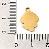 Ion Plating(IP) 304 Stainless Steel Enamel Pendants STAS-Q301-15G-3