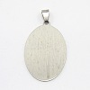DIY Materials 201 Stainless Steel Flat Oval Hand Stamping Blank Tag Pendants STAS-O044-124-2