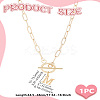 304 Stainless Steel Letter Pendant Necklaces NJEW-LP0001-52M-G-2