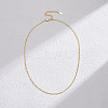 925 Sterling Silver Figaro Chain Necklaces for Women NJEW-H048-05G-1
