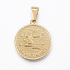 Real 18K Gold Plated 304 Stainless Steel Pendants LS-STAS-H372-01I-1