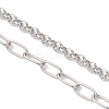 2MM 304 Stainless Steel Mixed Chain Slider Necklace Making AJEW-JB01558-02-3