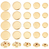 50Pcs 5 Styles 3-Hole Brass Buttons BUTT-OC0001-47G-1
