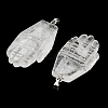 Natural Quartz Crystal Carved Pendants G-K369-01P-12-2