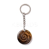 Natural Tiger Eye Vortex Pendant Keychain KEYC-E038-01P-02-2