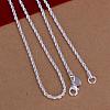 Popular Silver Color Plated Brass Snake Chain Necklaces For Men NJEW-BB12746-20-2