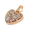 Brass Micro Pave Cubic Zirconia Pendants KK-C076-29V-G02-2