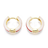 Brass Huggie Hoop Earrings EJEW-S209-07D-3
