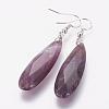 Natural Amethyst Dangle Earrings EJEW-G218-A03-2