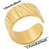Minimalist 304 Stainless Steel Wide Band Cuff Open Rings for Women YZ5723-2-1