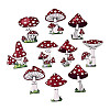 20Pcs UV Single Face Printed Wood Mushroom Pendant Decorations WOOD-N020-12-2