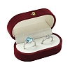 1Pc Rectangle Velvet Couple Rings Boxes CON-YW0001-96B-1