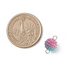 Imitation Pearl Acrylic Round Berry Connector Charms PALLOY-JF04422-01-3