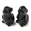 Natural Obsidian Carved Healing Mouse Figurines DJEW-D012-02C-1