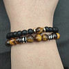 Black Matte Bracelet Micro Pave Zircon Crown ZZ8347-22-1