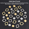 80Pcs 8 Styles 201 Stainless Steel Connector Charms STAS-UN0041-01-5