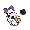 Hallowmas Ghost Enamel Rhinestone Lapel Pin Backs JEWB-K018-34EB-3