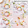 100Pcs Silicone Beads 14mm Silicone Abacus Beads Rubber Beads Large Hole Colored Loose Spacer Beads for DIY Necklace Bracelet Keychain Craft Jewelry Making JX323A-7