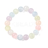 Natural Selenite Round Beaded Stretch Bracelets for Women G-U005-02F-1