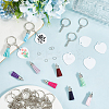 DIY Blank Double-sided Heat Transfer Aluminium Pendant Keychain Making Kits DIY-SP0005-26A-3