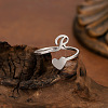 304 Stainless Steel Cuff Open Rings WGB82CC-02-2